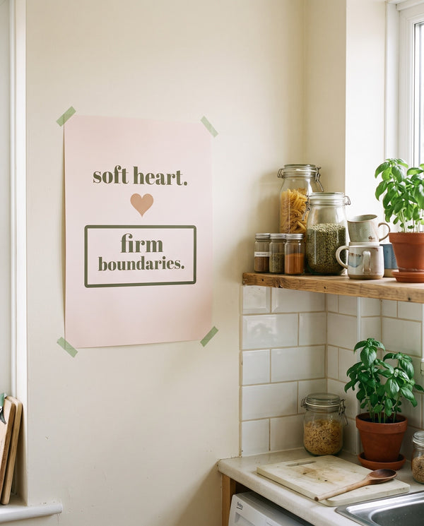Soft Heart, Firm Boundaries Print