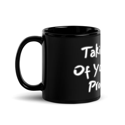 Taking Care Of Yourself Is Productive - Black Glossy Mug