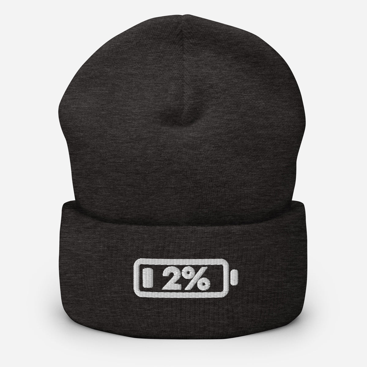 Social Battery Beanie in dark grey