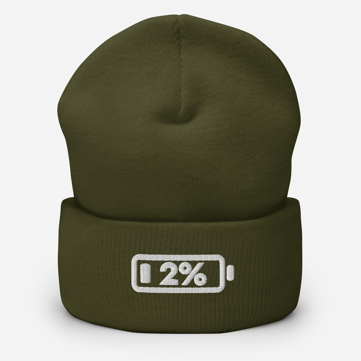 Social Battery Beanie in olive