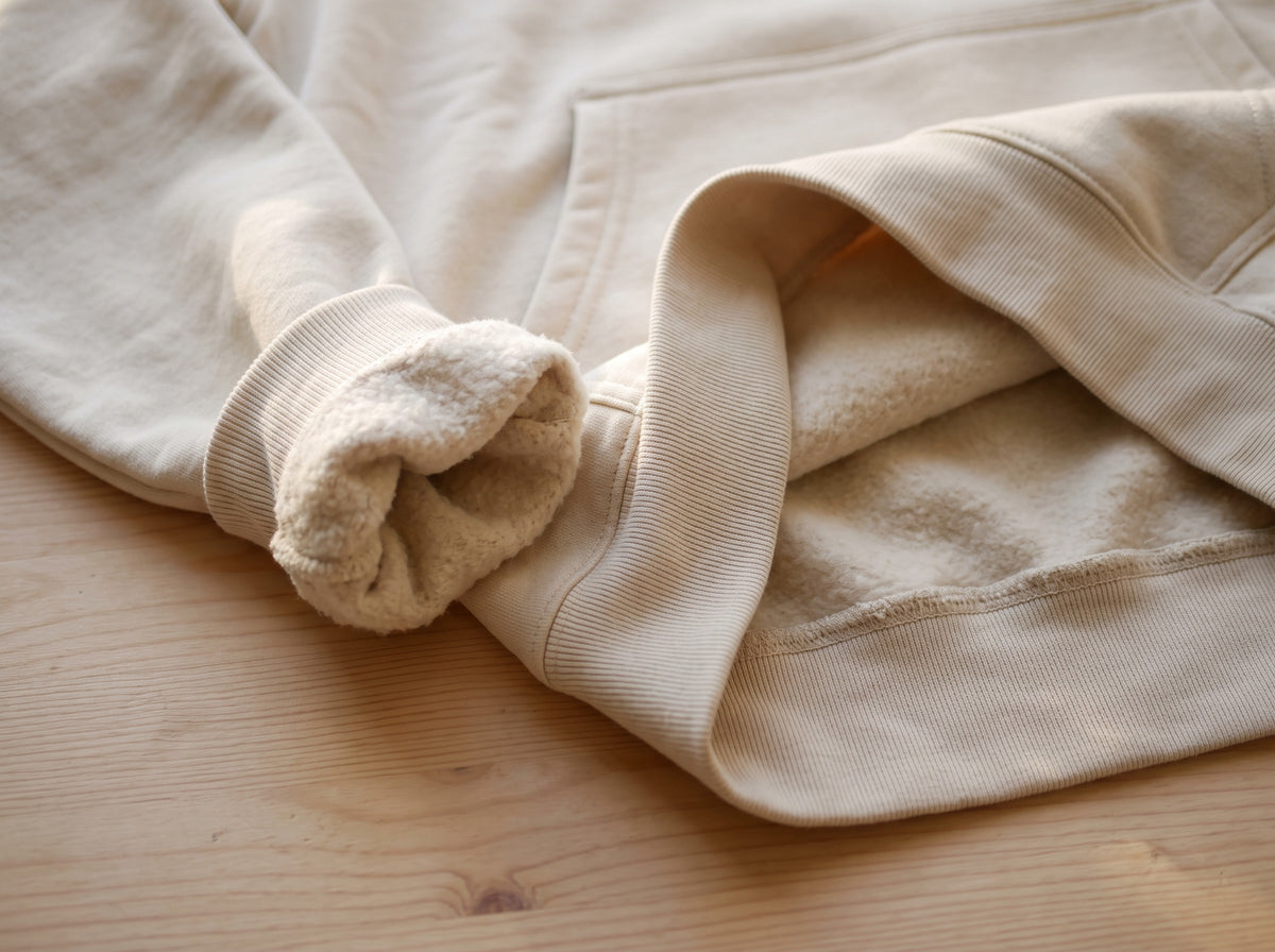 Homebody Club Hoodie, the soft brushed fleece on the inside