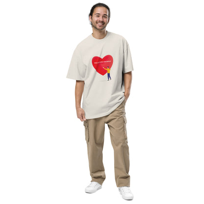 Please Love Yourself - Oversized Faded T-shirt