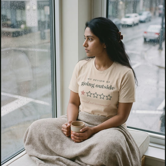 Going Outside, One Star Tee, a short clip of watching the rain from a window seat