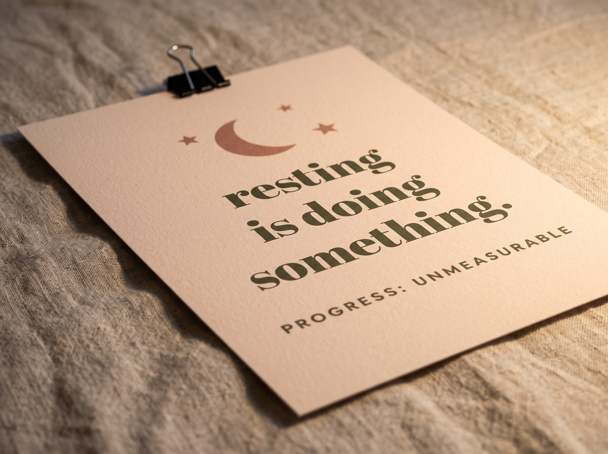 Resting Is Doing Something Print, the print up close