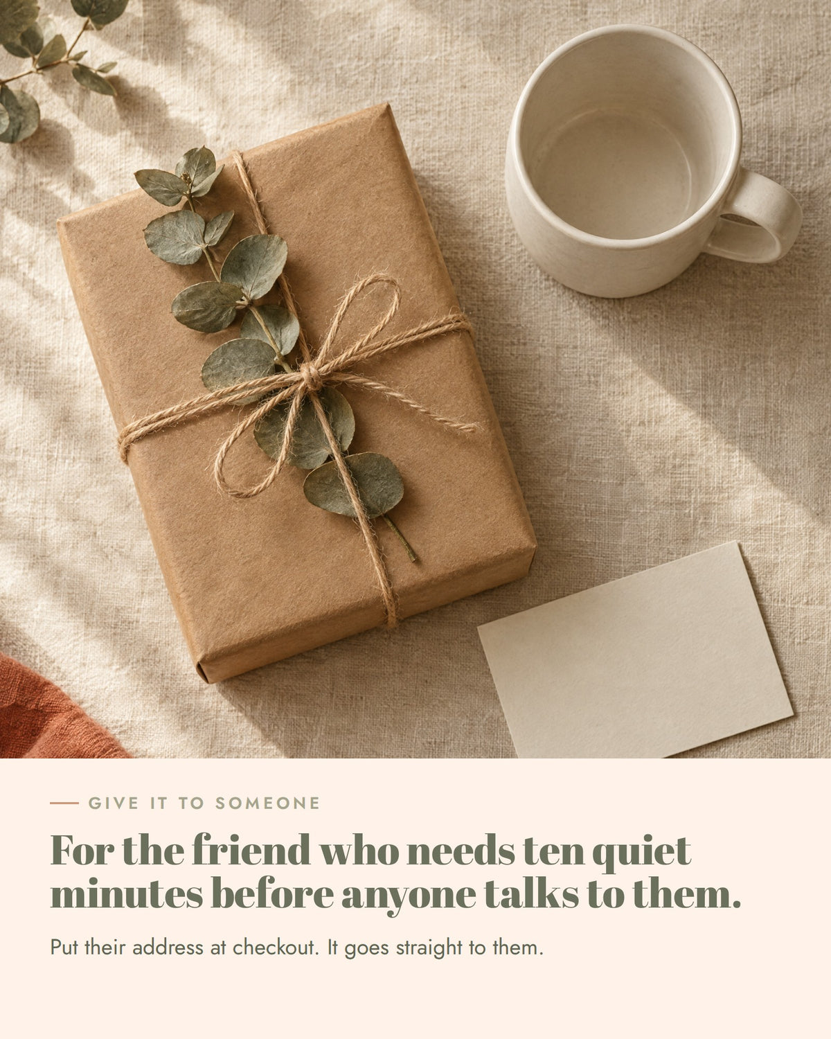 Social Battery Mug as a gift, put their address at checkout and it goes straight to them